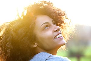 Woman Smiling Bright