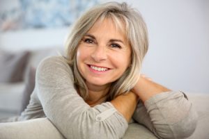 Senior Woman with Partial Denture