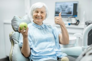 Senior Woman with Dental Implants